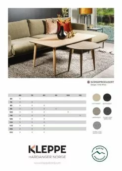 KLEPPE MØBELFABRIKK AS Select - Sofabord -Møbel butikk 331850001 8888038 2